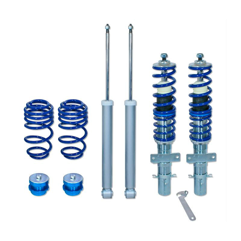 Bonrath, Gewindefahrwerke passend für Audi A1 3/5-türer 2010- 35-65mm/30-60mm, Stahl, Aluminium, Blau