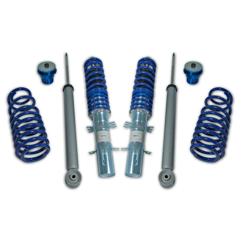 Bonrath, Gewindefahrwerke passend für Seat Leon 1M 1999-2005, Stahl, Aluminium, Blau