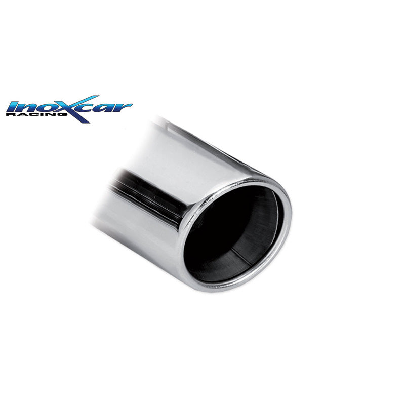 InoXcar, 100% Edelstahl Sportauspuff passend für Mini One R56 1.6 75PS 2010-2011 1x90mm X-Race, Inox