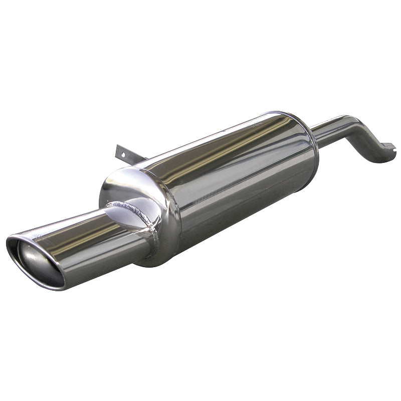 InoXcar, 100% Edelstahl Sportauspuff passend für Renault Clio III 1.4 16v (98PS) 2005- 120x80mm, Inox