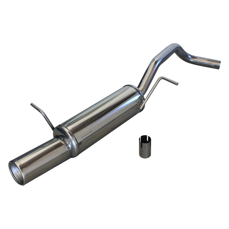 InoXcar, 100% Edelstahl Sportauspuff passend für Seat Ibiza 6L 1.2 12v (64PS) 2002- 102mm, Inox