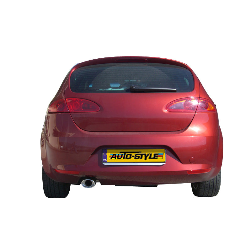 InoXcar, 100% Edelstahl Sportauspuff passend für Seat Leon 1P 2.0 TDi (140PS) 2005- 120x80mm Oblique, Inox