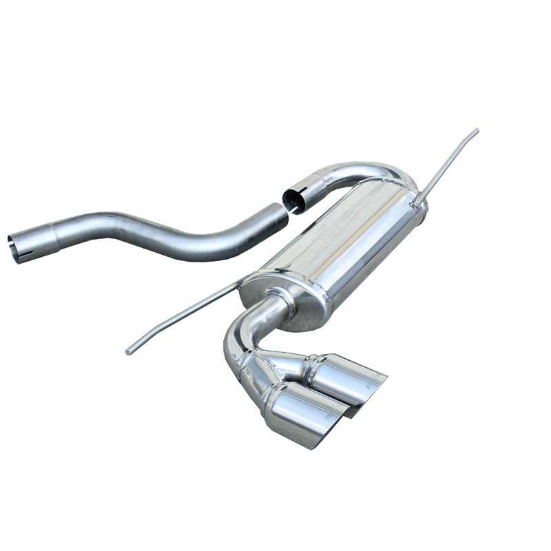 InoXcar, 100% Edelstahl Sportauspuff passend für Volkswagen Golf VI 1.4 TSi (122PS) 2008- 2x80mm Racing, Inox