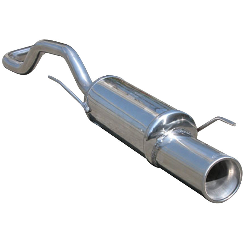 InoXcar, 100% Edelstahl Sportauspuff passend für Volkswagen Polo 6N2 1.6 16v + GTi 1999-2002 102mm, Inox