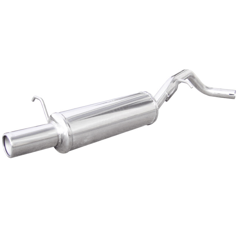 InoXcar, 100% Edelstahl Sportauspuff passend für Volkswagen Polo (9N2) 1.4 TDI Sportline 80PS 2005-2008 1x80mm, Inox