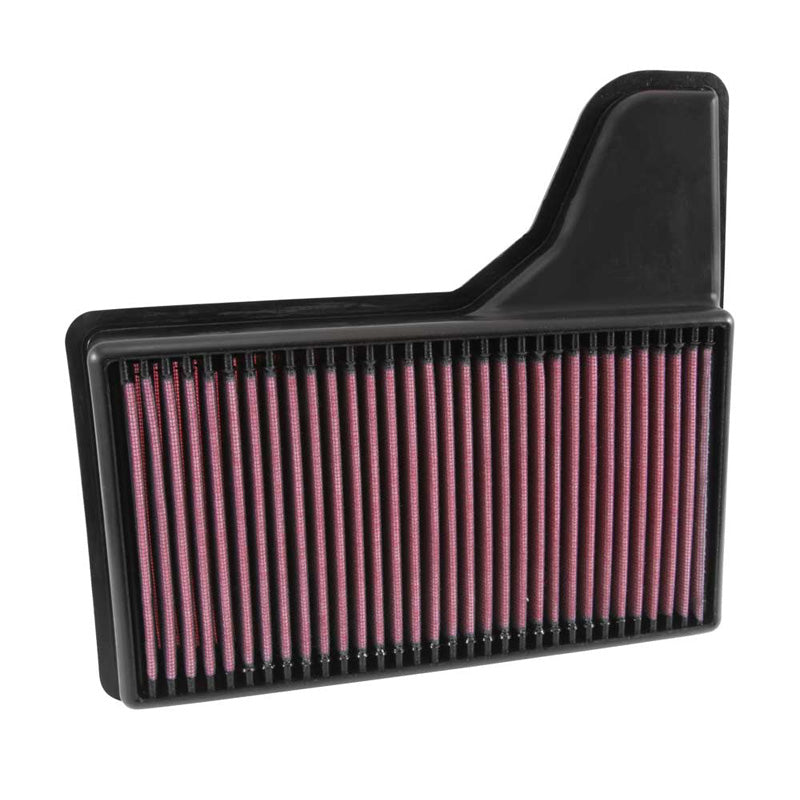 K&N, Tauschluftfilter passend für Ford Mustang 2.3, 3.7 / Mustang GT 5.0 2015-2017 (33-5029), Baumwolle, Rot