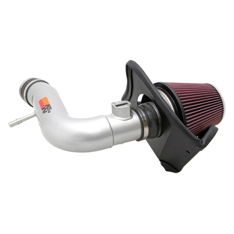 K&N, High Performance Air Intake Kit passend für Ford Edge 3.5L V6 2007-2010 - Silber (77-2574KS), Baumwolle, Rot