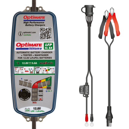 OptiMate, Batterioplader, Lithium 4s 6-Amp, passer til LiFePO4 (LFP) batterier