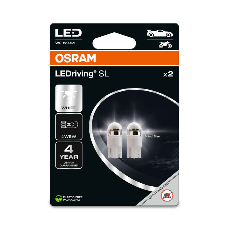 Osram, LEDriving SL W5W - T10 - Cool White - 12V - Satz à 2 Stück (6000K), Weiss
