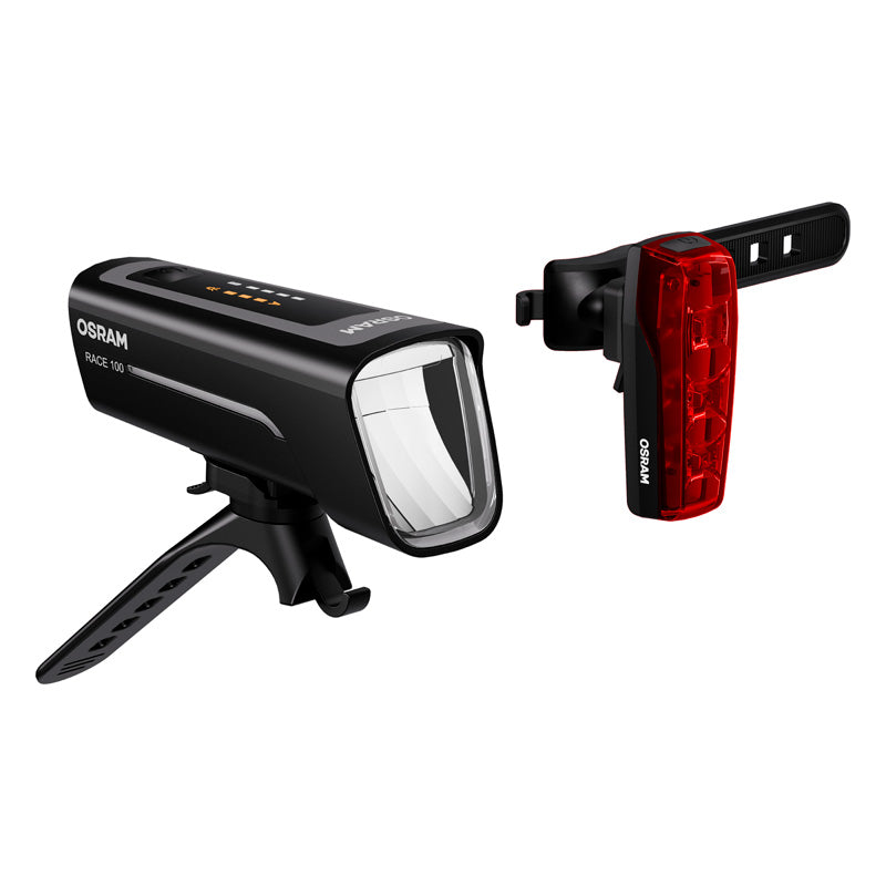 Osram LEDsBIKE® Race 100 Set - Bicycle Lighting Set - including automatic brake light function