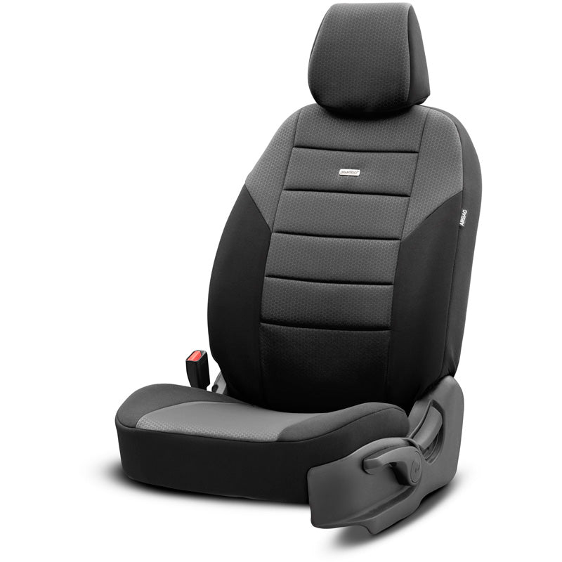 otoM, Sædeovertræk, 'SelectedFit One' Modern Design, Sort - 10-dele, passer til side-airbags