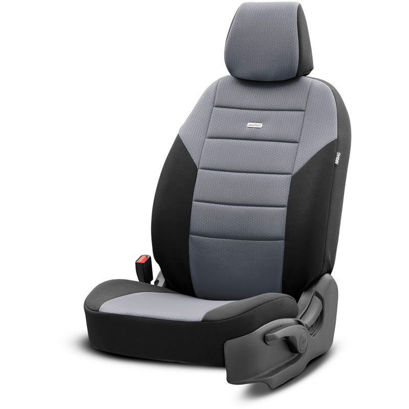 otoM, Sædeovertræk, 'SelectedFit One' Sort/Grå, 10-stykker, passer til Biler med Side-Airbags