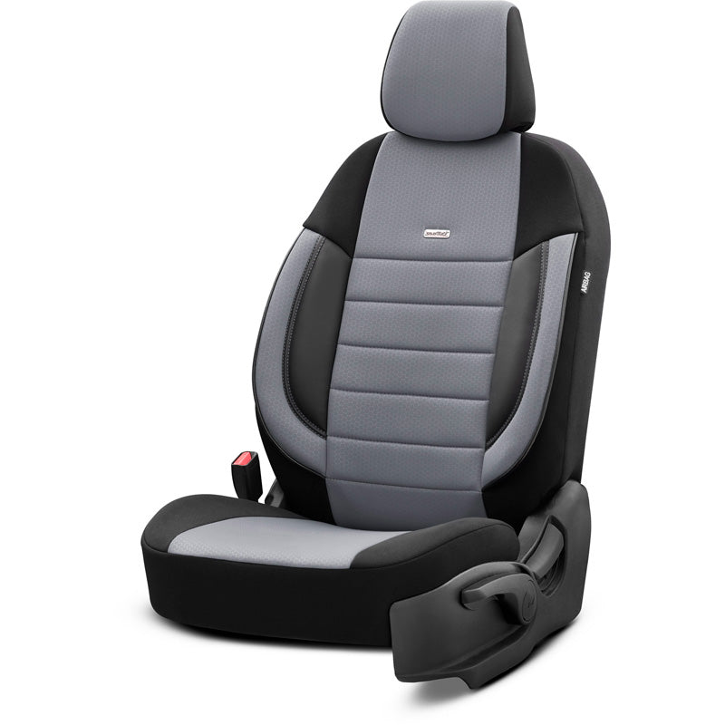 otoM, Sædeovertræk, 'SelectedFit Pro' Sort/Grå, 11-dele, passer til Side-Airbags