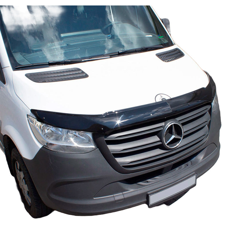 OneWay, Bonnetbeskytter, Glanssort, Passer til Mercedes Sprinter W907 (2018-), 100% bilspecifik pasform