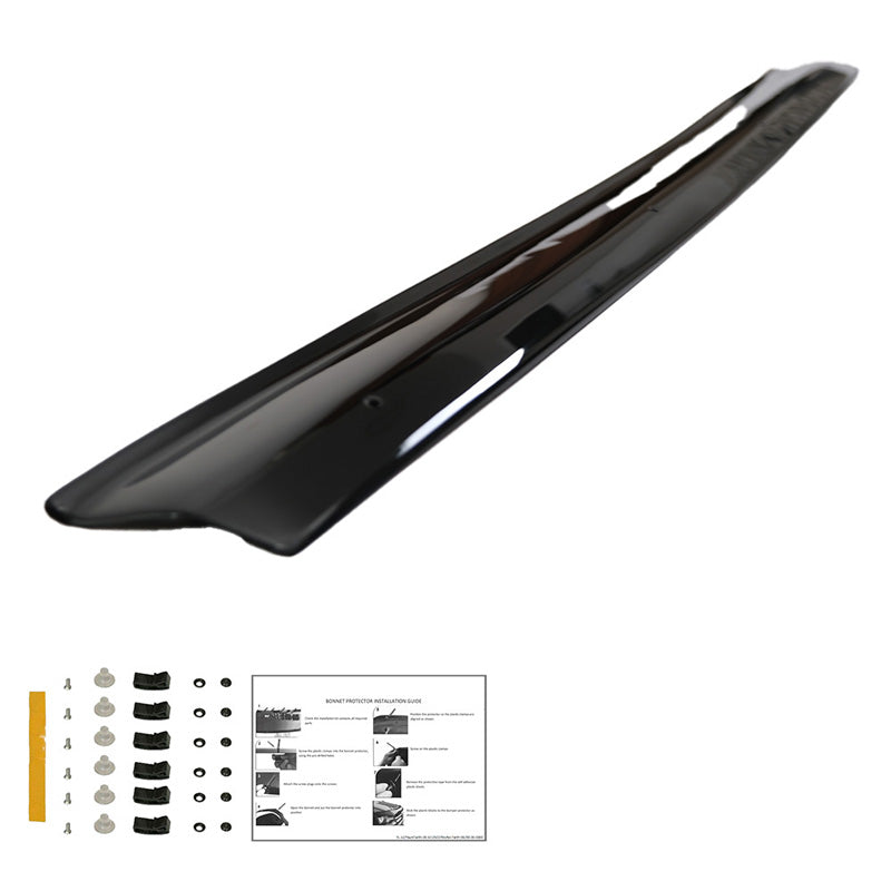 OneWay, Motorhjelmsbeskytter, Glossy Sort, Passer til Fiat Ducato 3. Gen, Citroën Jumper & Peugeot Boxer 2006-2014