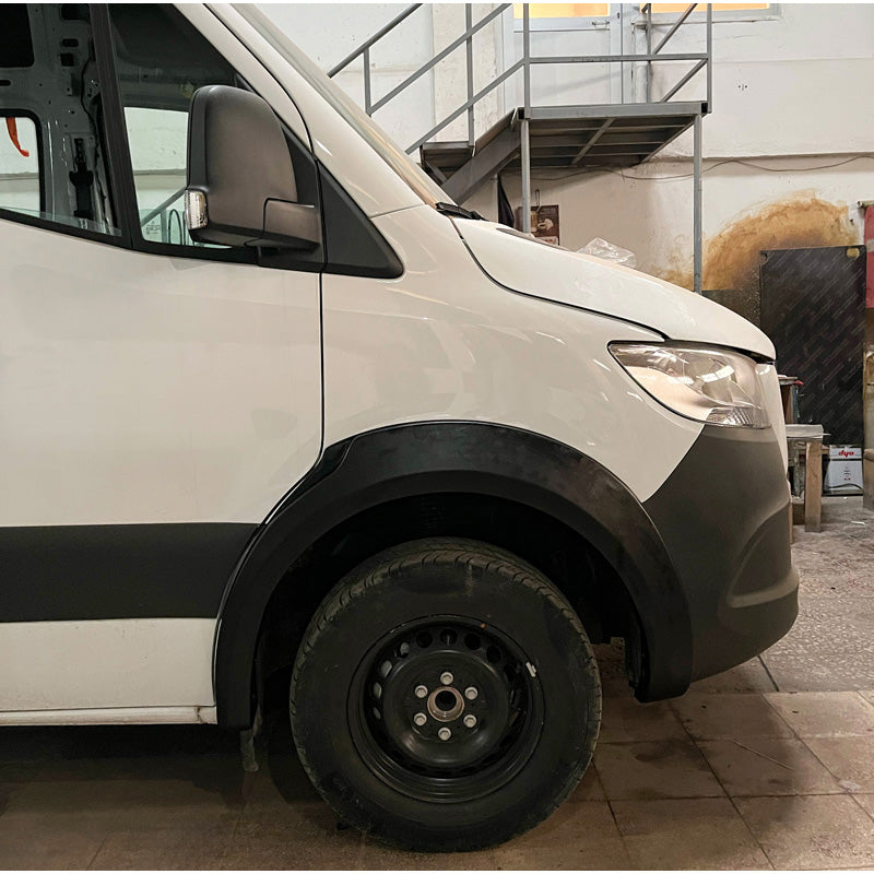 OneWay, Fender Flares sæt, Matt sort, Passer til Mercedes Sprinter W907 (2018-), 4 dele