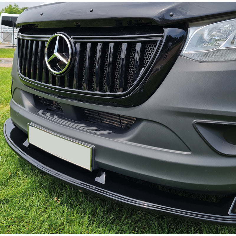 OneWay, Frontspoiler, Glanssort, Passer til Mercedes Sprinter W907 (2018-), 'Sporty Design'