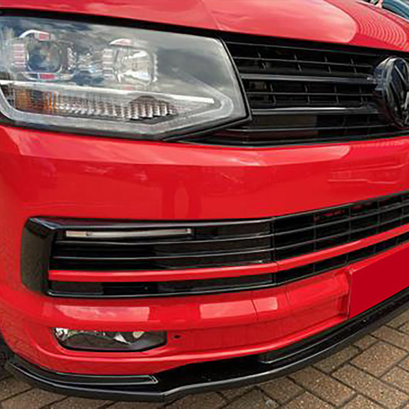OneWay, Frontspoiler, Glanssort, Passer til Volkswagen Transporter T6 (2015-2019), Version 2