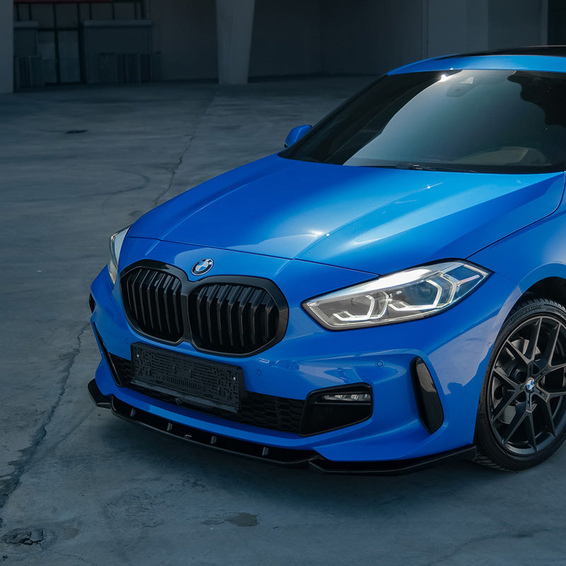 OneWay, Frontspoiler, Glossy sort, Passer til BMW 1-Series F40 M-Pack/M135i 2019-, 'Sporty Elegance'