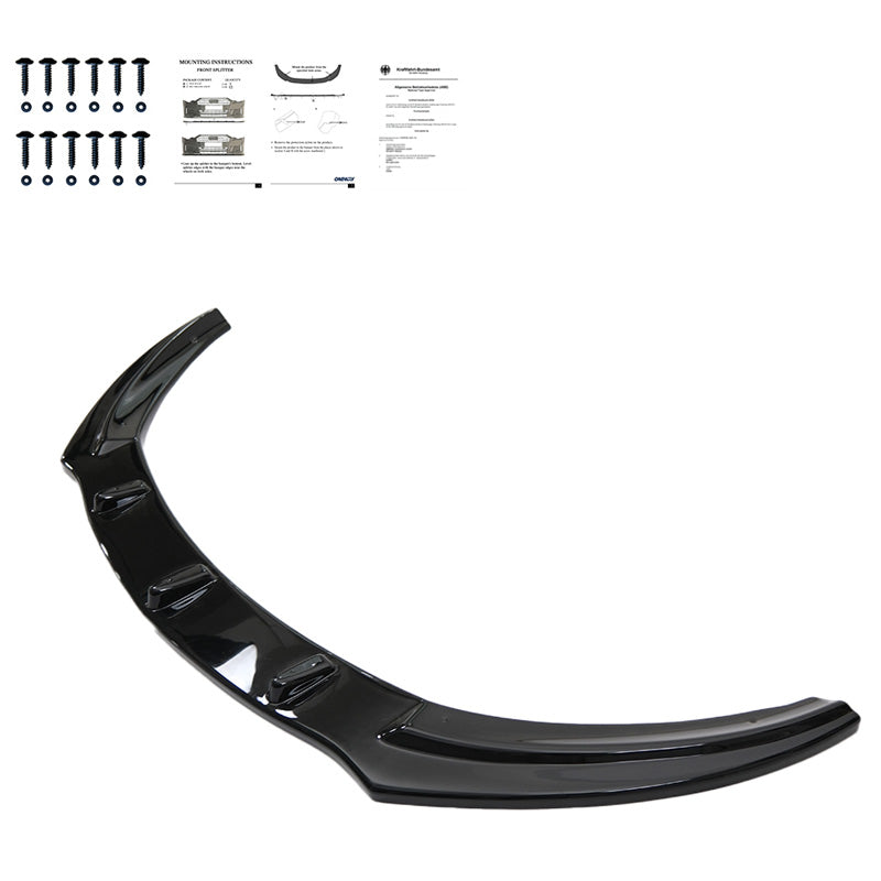 OneWay, Frontspoiler, Glanssort, Passer til Opel Astra J OPC/VXR 2009-2015, OEM-kvalitet