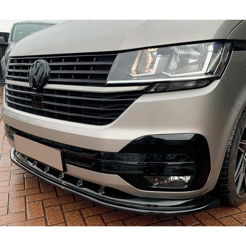 OneWay, Frontspoiler, Glansfuld sort, Passer til Volkswagen Transporter T6.1 (2020-2022), 'Version 4'