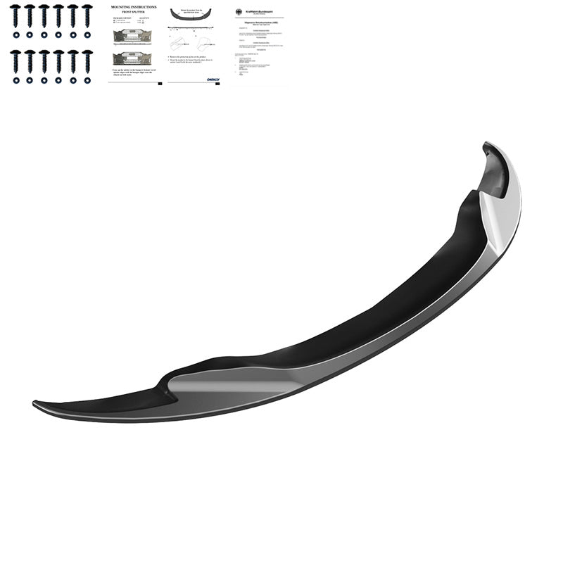 OneWay, Frontspoiler, Glossy sort, Passer til BMW M3 E92 Coupe/E93 Convertible 2007-2013, Version 2