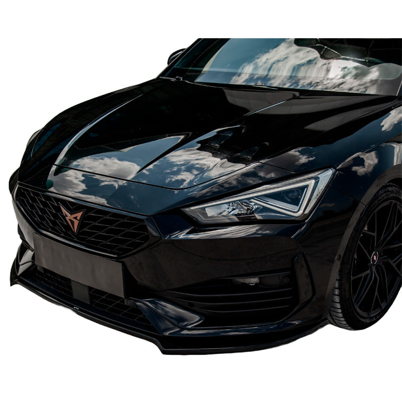 OneWay, Frontspoiler, Glossy Black, Passer til Cupra Leon HB/ST 2020-2024, Version 3