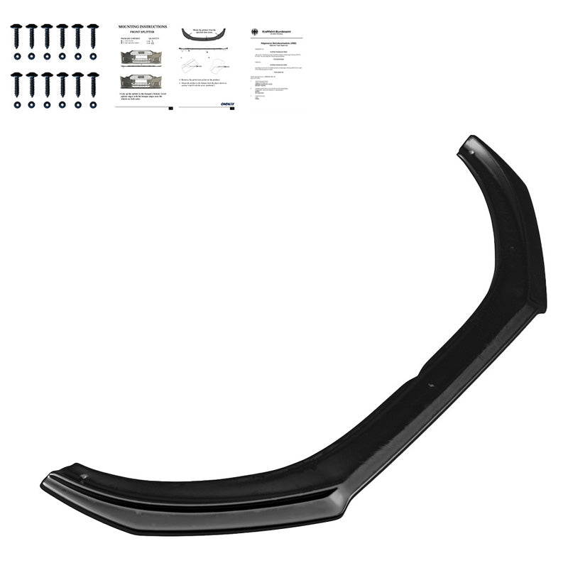 OneWay, Frontspoiler, Glanssort, Passer til Volvo V40 R-Design 2012-2019, OEM kvalitet