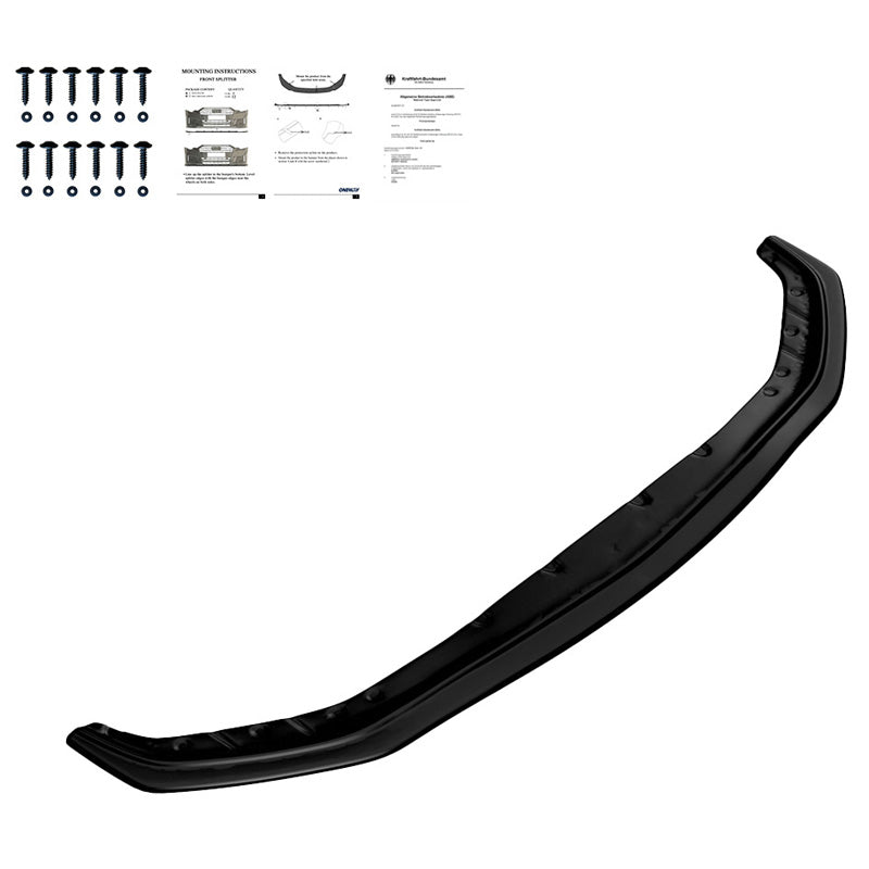 OneWay, Frontspoiler, Blank sort, Passer til BMW 5-Series G30/G31 M-Pack (2017-2020), 'Aerodynamisk'