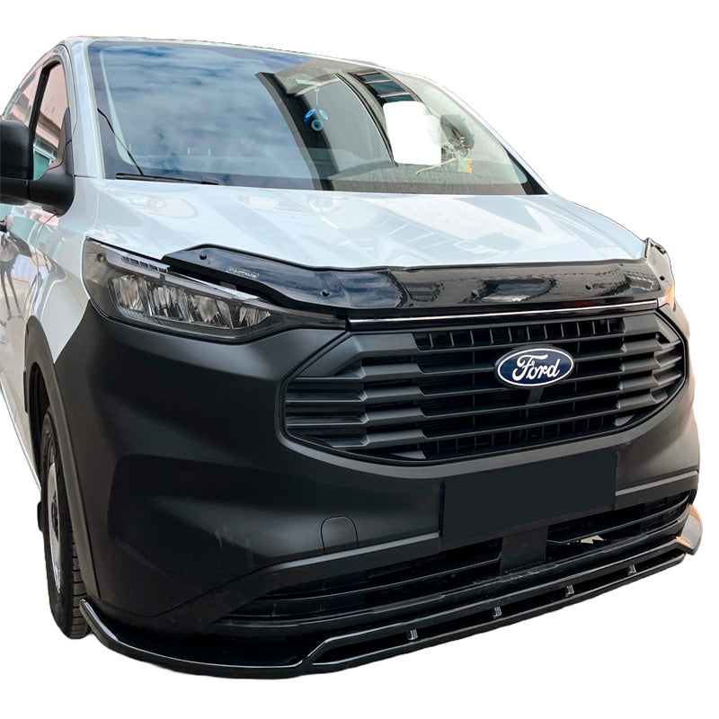 OneWay, Frontspoiler, Glossy sort, Passer til Ford Transit Custom MK2 (2023-), Version 2, 2-delt sæt
