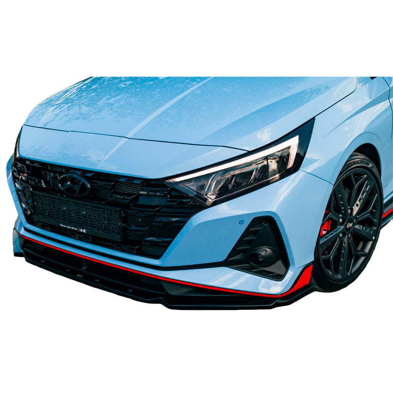 OneWay, Frontspoiler, Glansfuld sort, Passer til Hyundai i20 N MK3 2020-, 'Sporty Design'