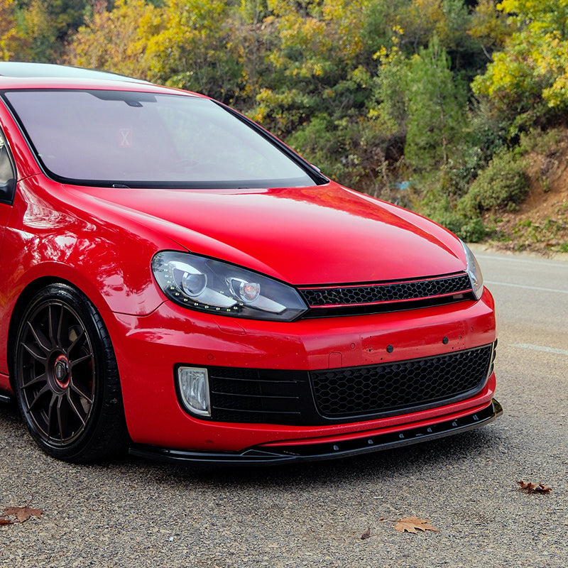Oneway Front spoiler suitable for Volkswagen Golf VI GTi/GTD 2008-2012 - Gloss black