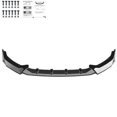 OneWay, Frontspoiler, Blank sort, passer til BMW 5-Series G60/G61 Sedan/Touring M-Pack (2023-) inkl. i5
