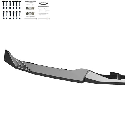 OneWay, Frontspoiler, Blank sort, passer til BMW 5-Series G60/G61 Sedan/Touring M-Pack (2023-) inkl. i5