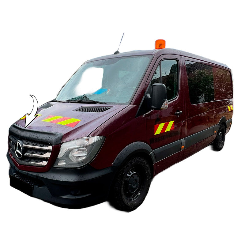 OneWay, Motorhjelmsbeskytter, Mat Sort, Passer til Mercedes Sprinter W906 Facelift 2014-2018, 'Version 2'