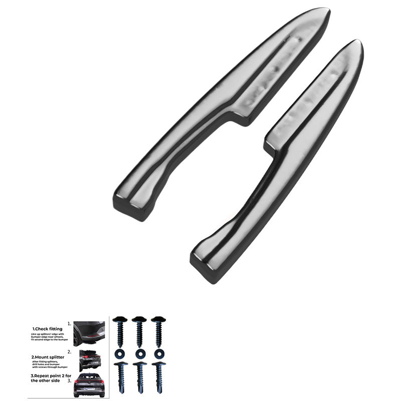 OneWay, Bagkofanger Side Diffusorer, Højglans Sort, Passer til Volkswagen Touareg III R-Line (2018-), 2-delt sæt