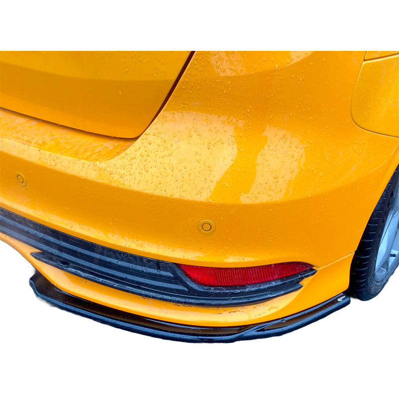 OneWay, Bagkofanger splittere, Højglans sort, Passer til Ford Focus ST MK3 Facelift (2015-2018), 2 stk. sæt