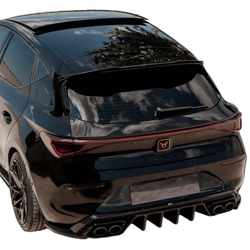 OneWay, Bagkofanger splitters, Højglans sort, Passer til Cupra Leon HB 2020-, 2-delt sæt