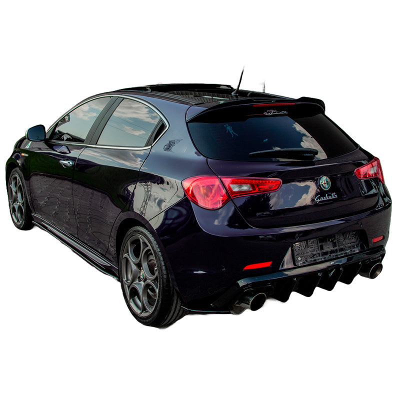 OneWay, Bagkofanger splittere, Glossy Sort, Passer til Alfa Romeo Giulietta 2010-2020, 2-delt sæt