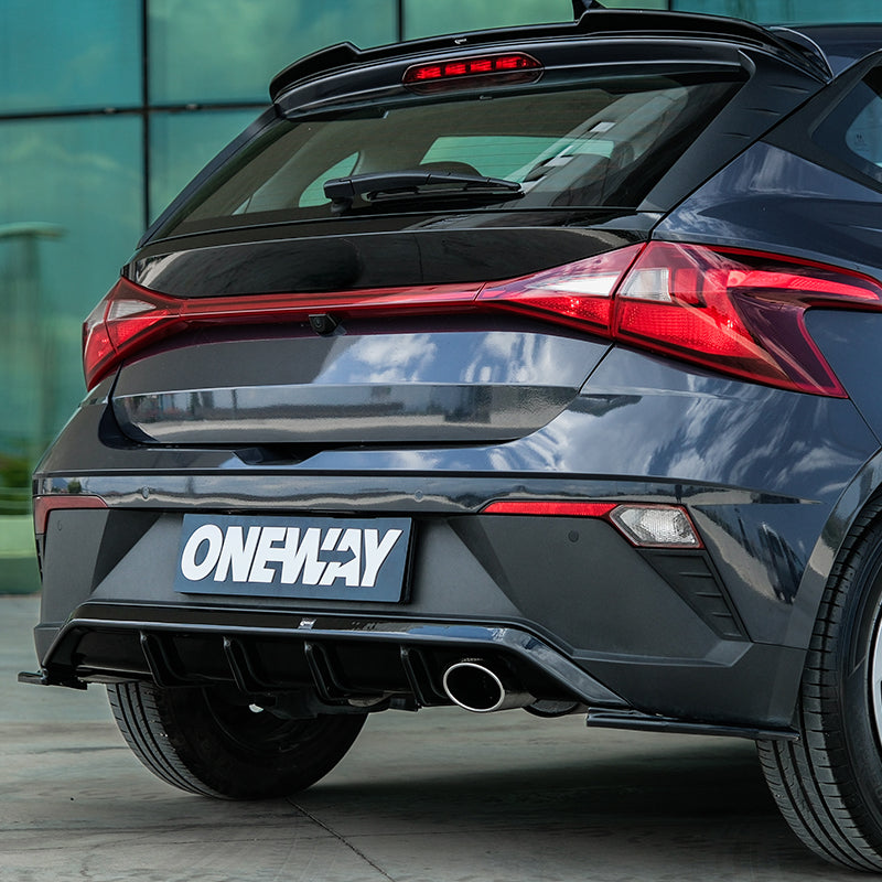 OneWay, Underlæbe, Blank sort, passer til Hyundai i20 III (BC3) Facelift (2023-)