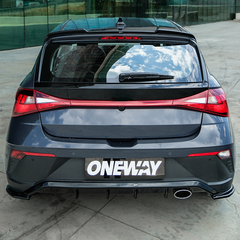 OneWay, Underlæbe, Blank sort, passer til Hyundai i20 III (BC3) Facelift (2023-)