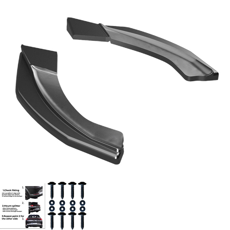 OneWay, Underlæbe, Blank sort, passer til Hyundai i20 III (BC3) Facelift (2023-)