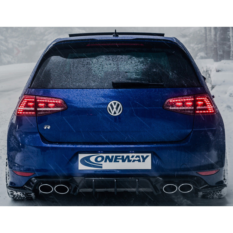 OneWay, Bagkofanger diffuser, Glossy sort, Passer til Volkswagen Golf VII HB R (2013-2016)