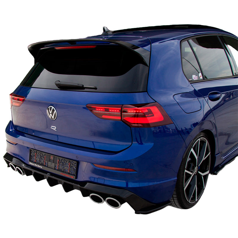 OneWay, Bagkofanger diffuser, Glossy sort, Passer til Volkswagen Golf VIII HB R (2020-)