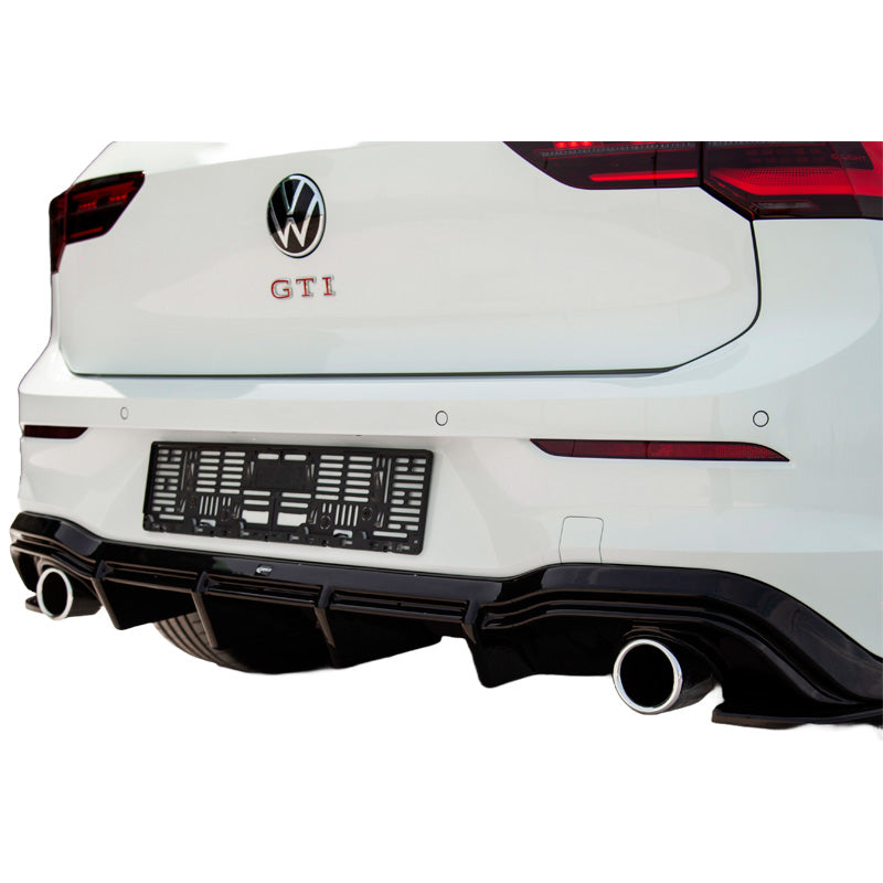 OneWay, Bagkofanger diffusor, Glanssort, Passer til Volkswagen Golf VIII HB GTI 2020-