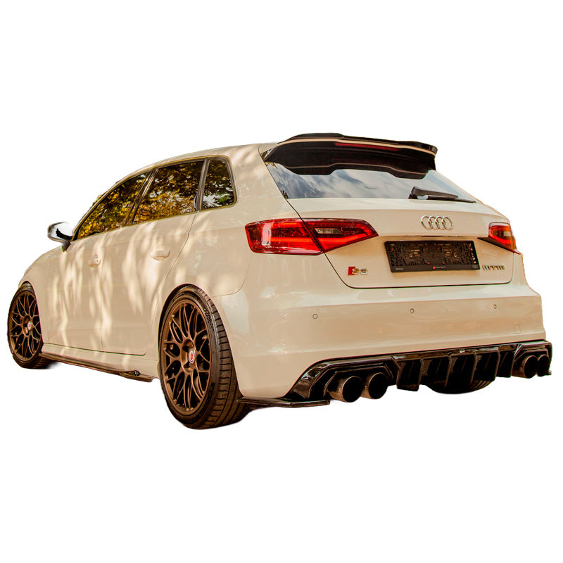 OneWay, Bagkofanger diffuser, Gloss sort, Passer til Audi S3 Sportback 8V (2013-2016)
