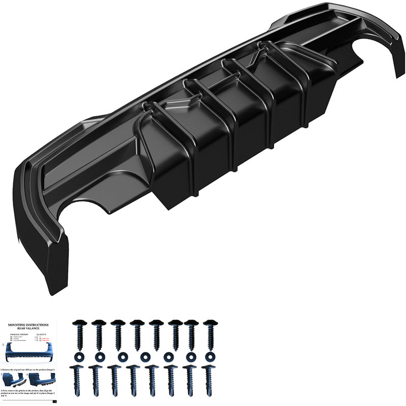 Oneway Rear Diffuser suitable for BMW 1-Series F40 M-Pack/M135i (single exhaust L/R) 2019- - Gloss black