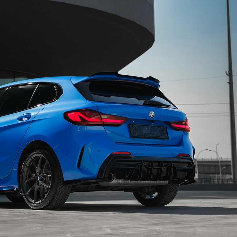 Oneway Rear Diffuser suitable for BMW 1-Series F40 M-Pack/M135i (single exhaust L) 2019- - Gloss black