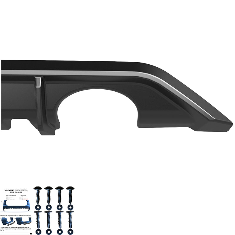 OneWay, Underlæbe, Blank sort, passer til Hyundai i20 III (BC3) Facelift (2023-)