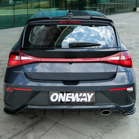 OneWay, Underlæbe, Blank sort, passer til Hyundai i20 III (BC3) Facelift (2023-)